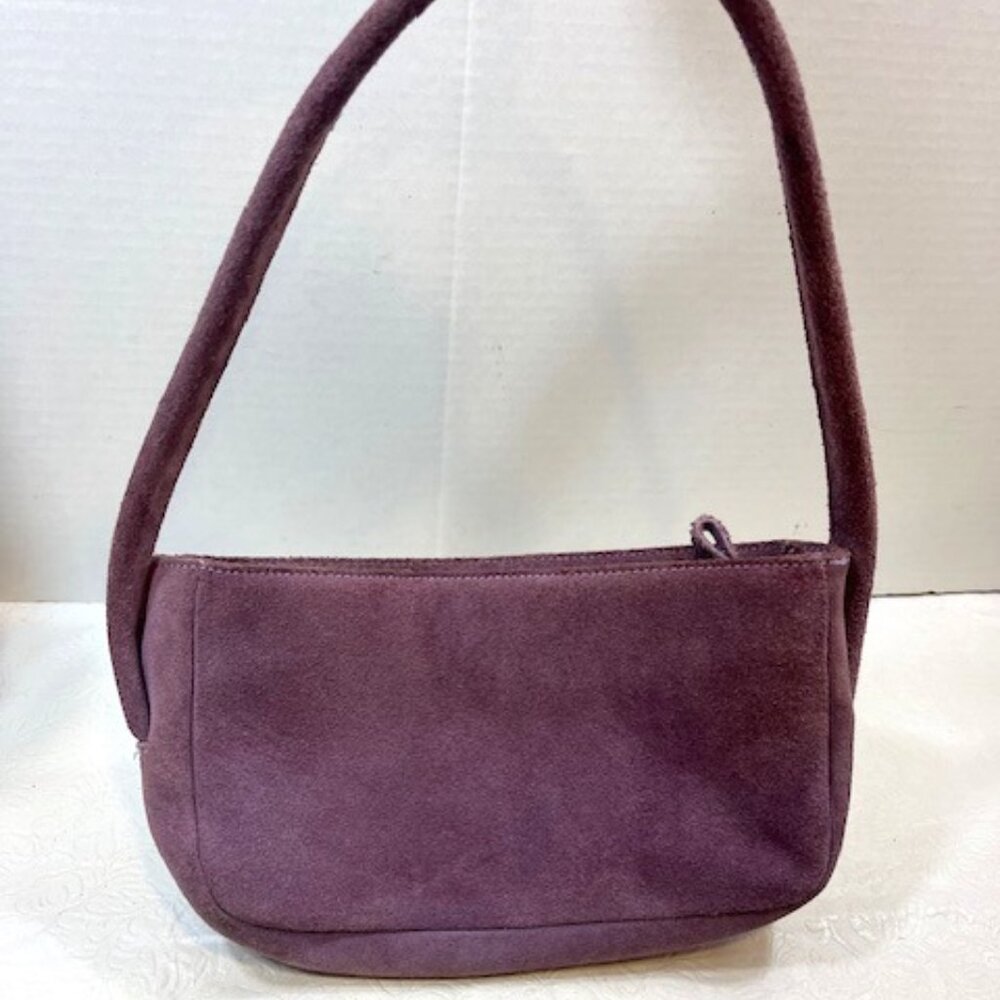 Purple Suede Mini Shoulder Bag Handbag Beymen Club 9"x2"x5"